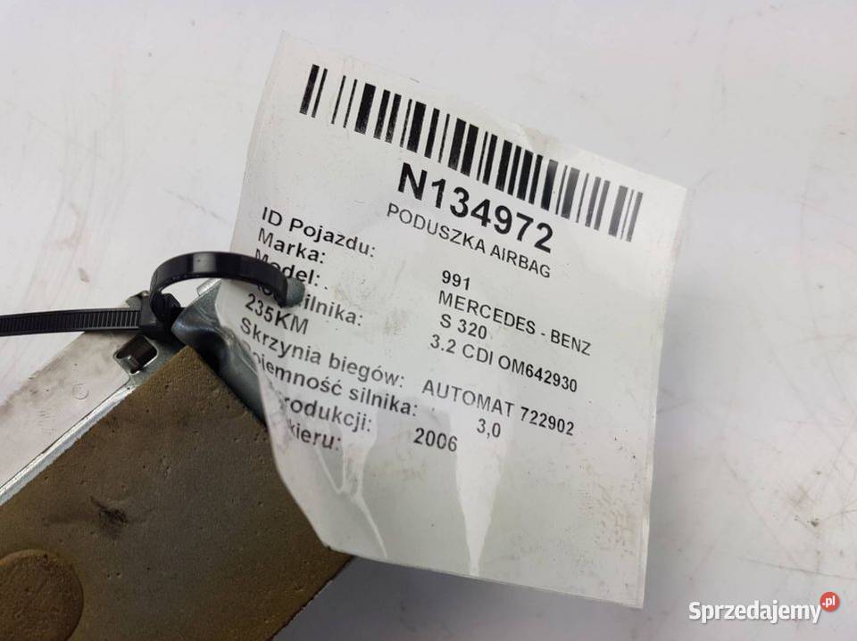 PODUSZKA AIRBAG A2218600505 S 320 sprzedam