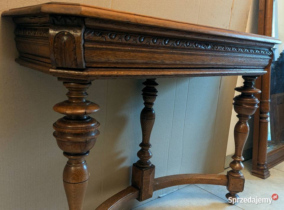 Piękna dębowa konsola eklektycznasklep Dąbrowa