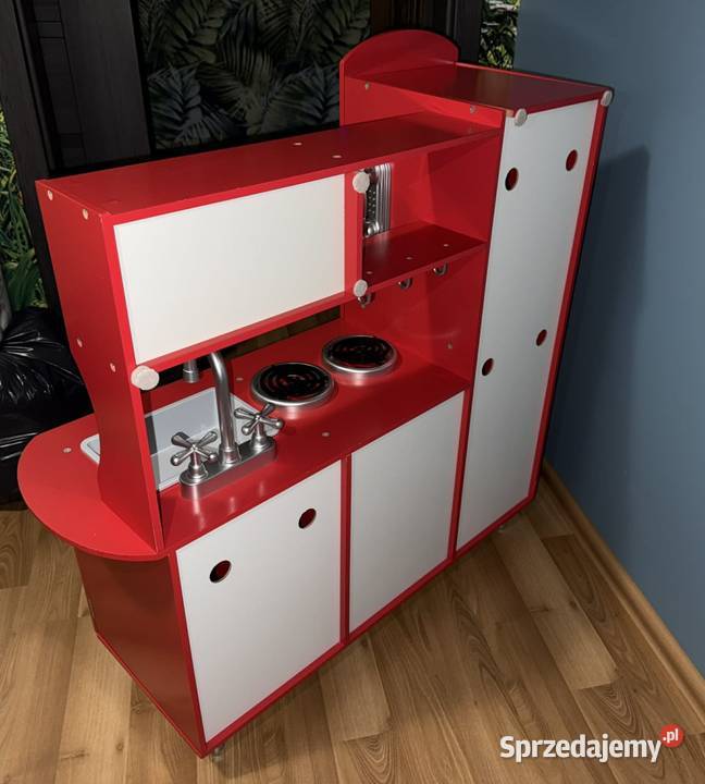 Kuchnia drewniana dzieci Big RedAkcesoria czerwony małopolskie Andrychów