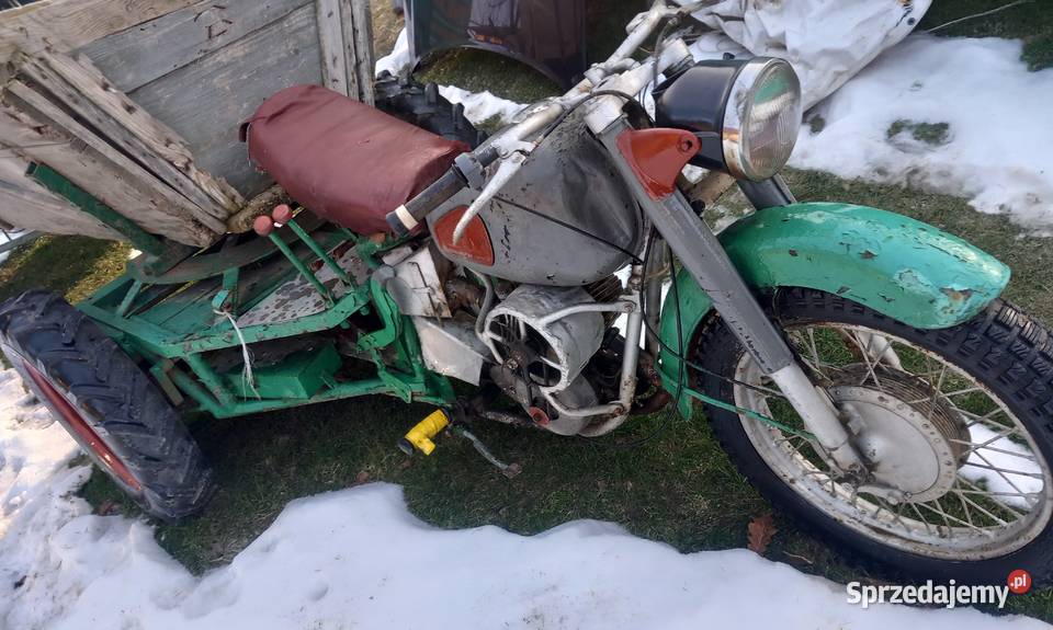 Trójkołowiec Wsk 125 Wsteczny bieg Stan Solidny