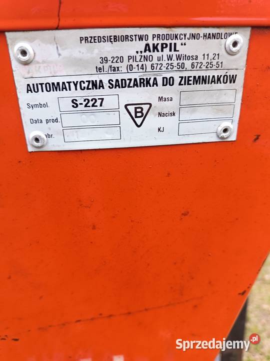 Sadzarka do ziemniaków akpil super stan nieuszkodzony