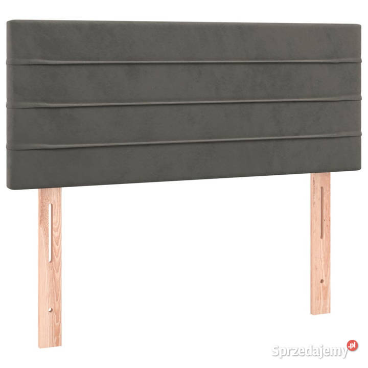 Zagłówek do łóżka z LED ciemnoszary 100x5x7888 Ramy i stelaże