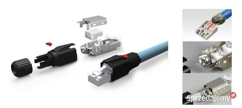Wtyk RJ45 kat6A ekranowany do zarabiania Pilica