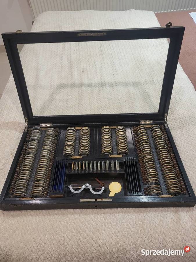 2 Przedwojenne niemieckie kasety okulistyczne śląskie Bielsko-Biała