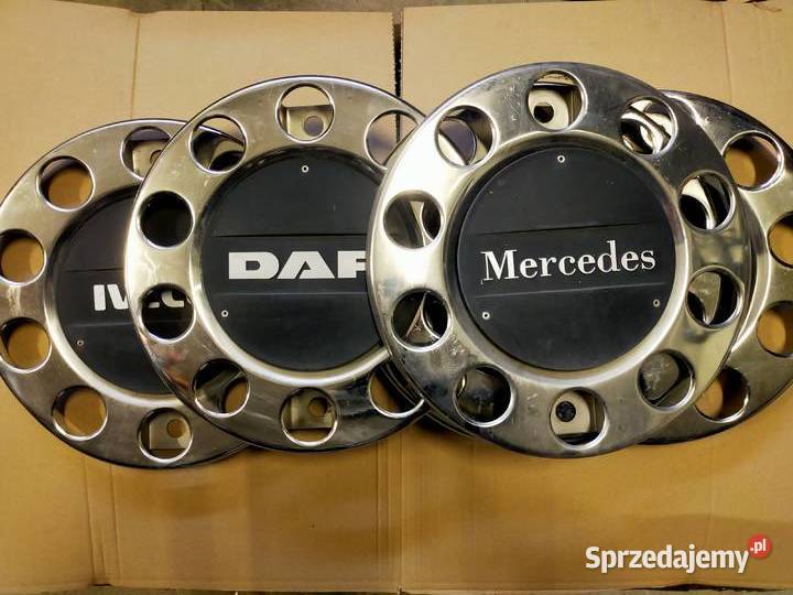 Kołpak koła przedniego DAF 10 otworów niklowany Brzozówka