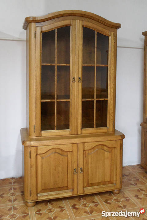 Witryna dębowa nowa wyprzedaż Szafy, regały, półki Maków Podhalański