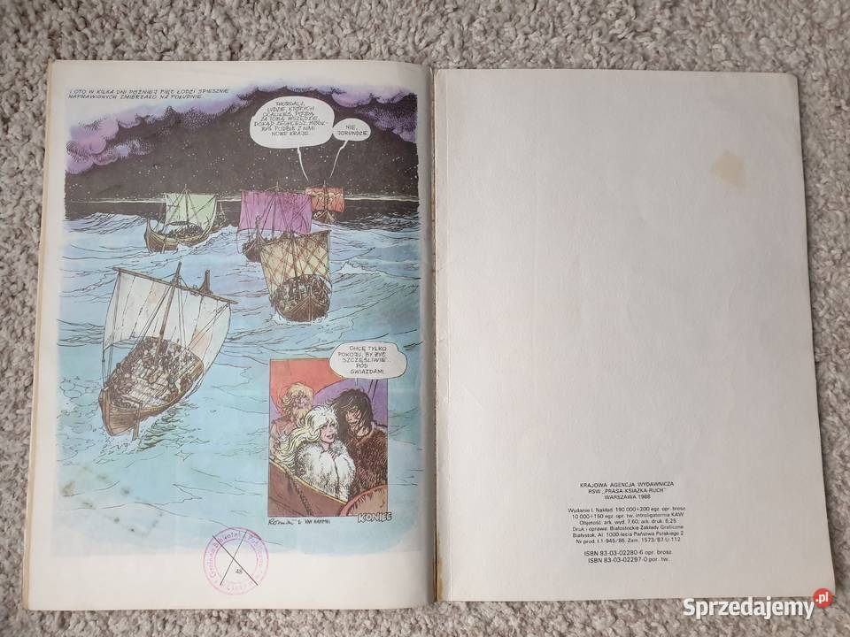 Thorgal Wyspa wśród lodów wydanie 1 KAW 1988 Gdynia