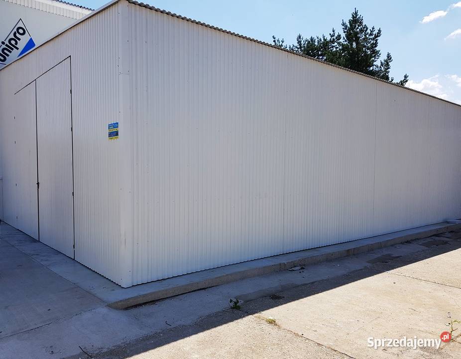 Blaszana montowana hala 8115m biała Kraków