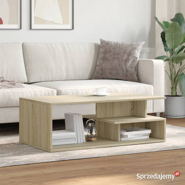 Stolik kawowy dąb sonoma 102x55x35 materiał