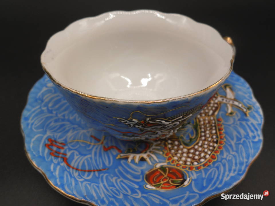 Japońska filiżanka ze spodkiem dragonware Raszków sprzedam