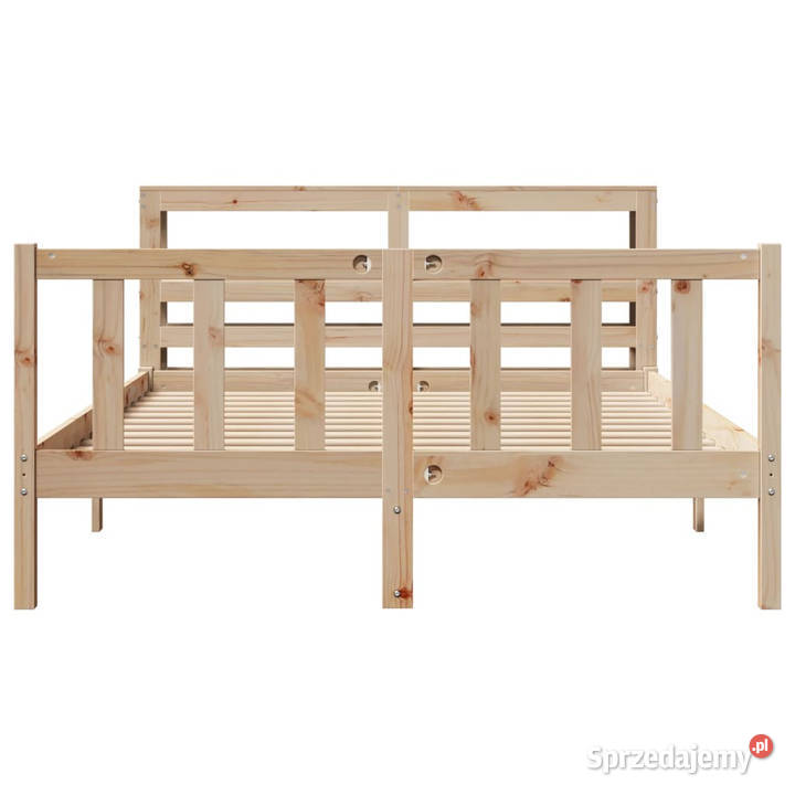 Rama łóżka bez materaca lite drewno sosnowe 224cm