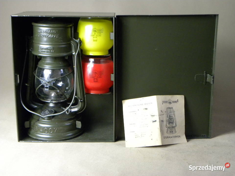 Wojskowa niemiecka lampa naftowa Feuerhand 276 Legnica