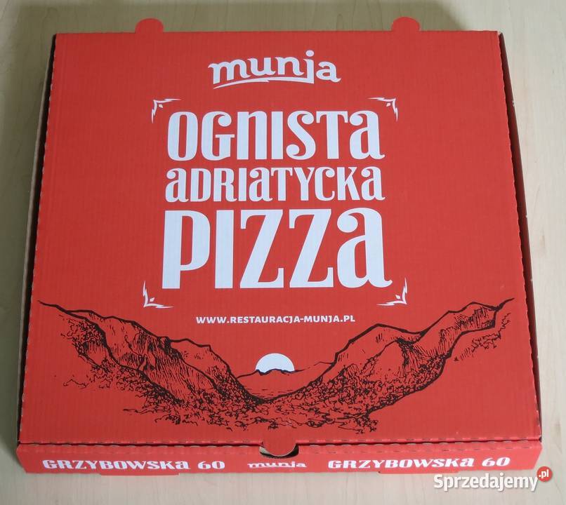 Kartony pudełka na pizzę z nadrukiem 100 sztuk Lublin sprzedam