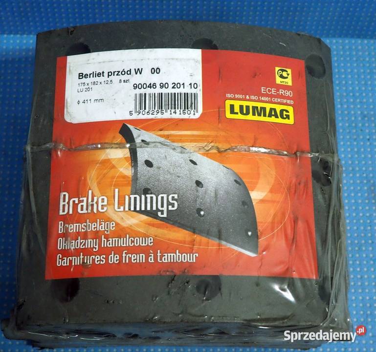Okładziny hamulcowe 175182125 Układ hamulcowy kujawsko-pomorskie Włocławek sprzedam