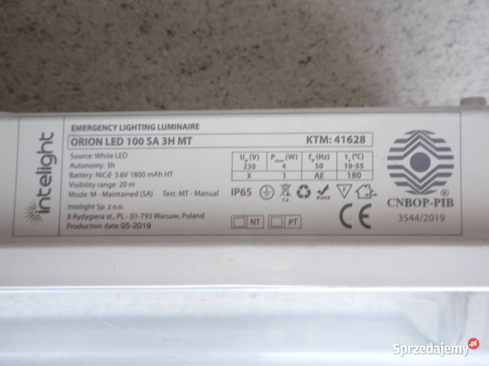 Intelight Oprawa ewakuacyjnoawaryjna ORION LED łódzkie Łódź