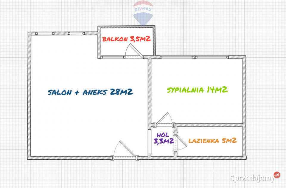 Wygodne mieszkanie 50m2 2 pokoje GrunwaldŁawica Poznań