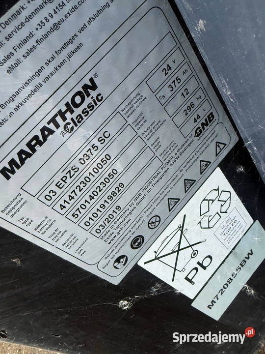 akumulator trakcyjny bateria trakcyjna 24v375A Wózki widłowe Działoszyn