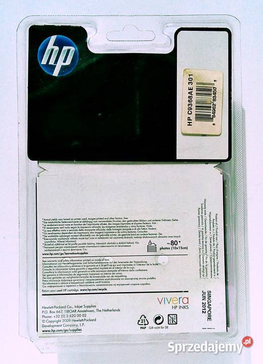 Tusz HP 100 C9368AE czarny black Photo Gray Kraków