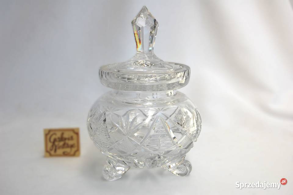 Kryształowa szlifowana cukiernica bombonierka lubelskie Lublin