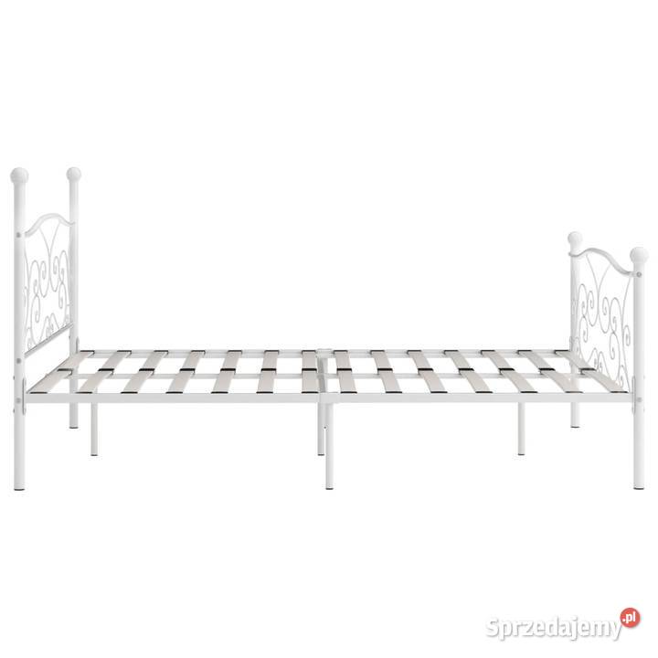 vidaXL Rama łóżka ze stelażem z listw biała Warszawa