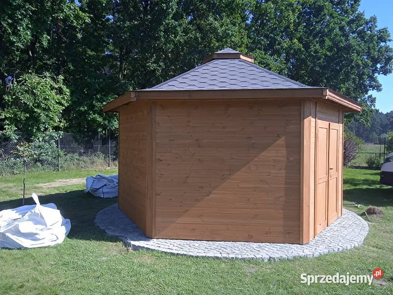DOMEK HANDLOWY 6 5M DREWNIANY KIOSK SKLEPIK sprzedam