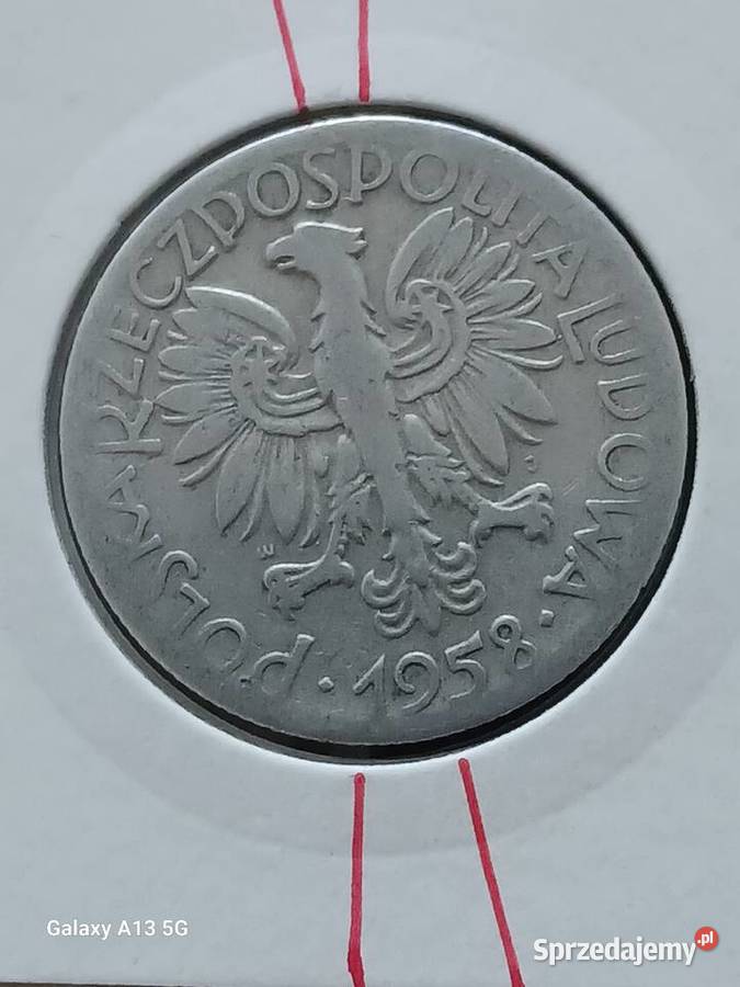 5 Złotych Rybak 1958 r Skrętka 2 Konin