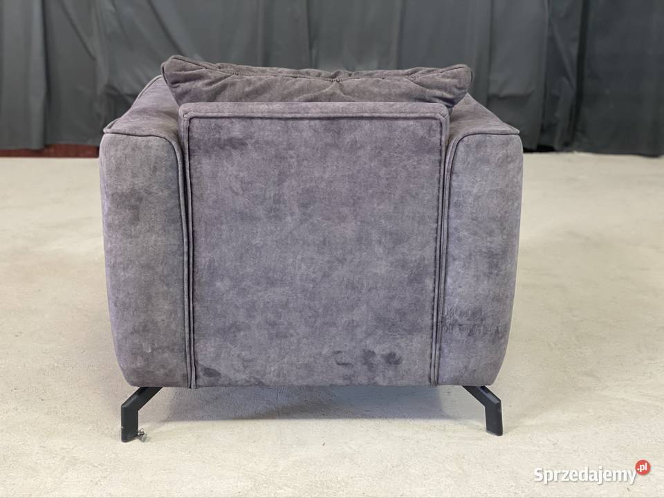 Nowoczesny zestaw wypoczynkowy sofa fotel pufa Budno