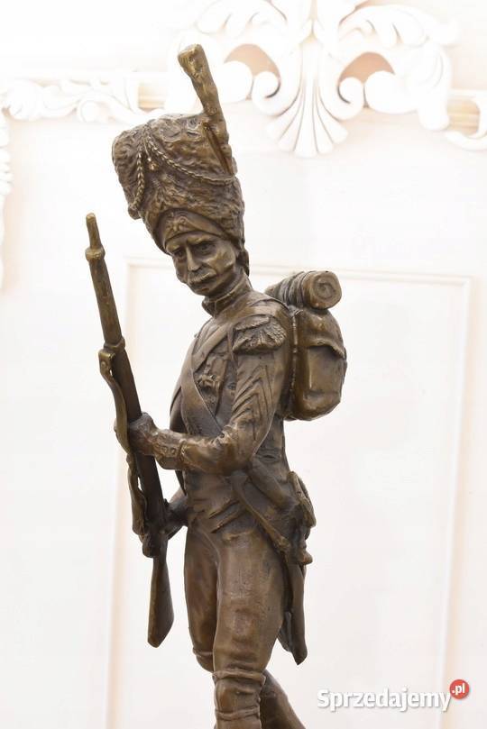 Grenadier Francuski Żołnierz z Brązu Figura Militaria Kraków sprzedam