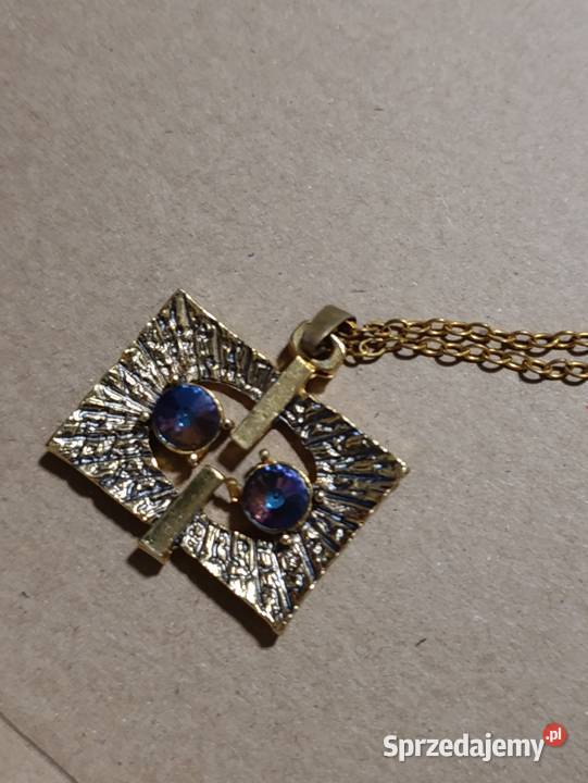 zestaw komplet naszyjnik bransoletka klipsy Naszyjniki Poznań