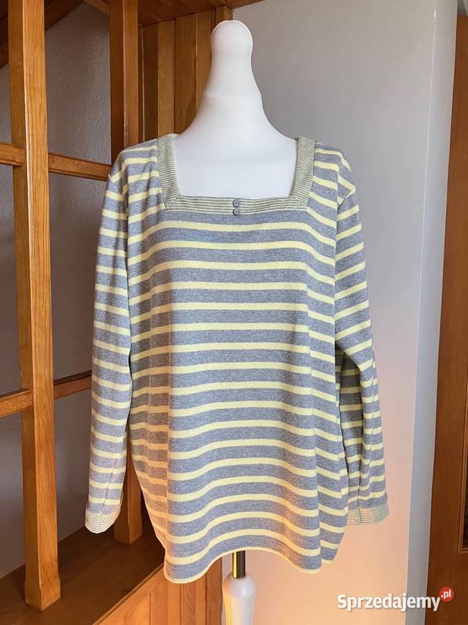 Wygodny sweter bluza paski Bm Casual XL oversize Nisko