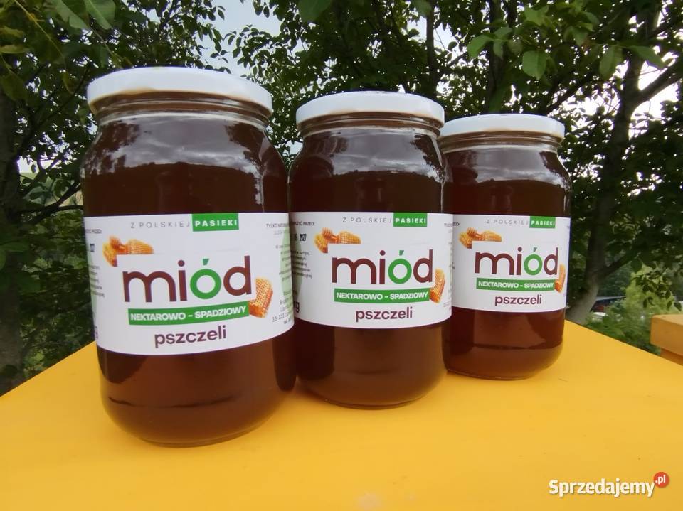 100 Miód nektarowo spadziowy naturalny słoik małopolskie Lipnica Wielka