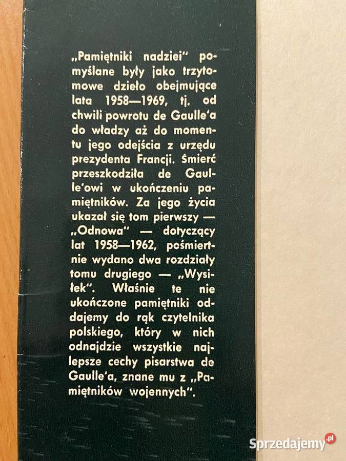 Charles de Gaulle Pamiętniki nadziei Katowice