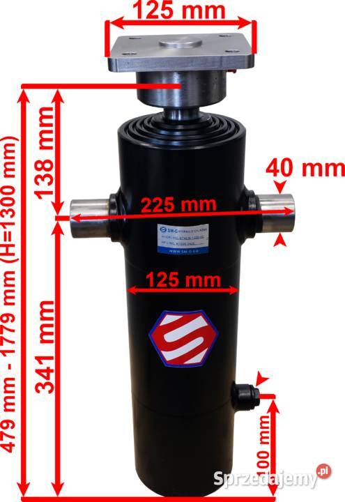 SIŁOWNIK Hydrauliczny Przyczepy ST4 1300 LW 8T Solec Kujawski