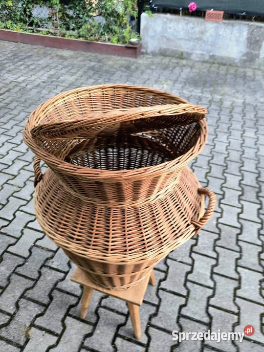 Duży kosz wiklinowy kosz na bieliznę dekorację Kraków sprzedam