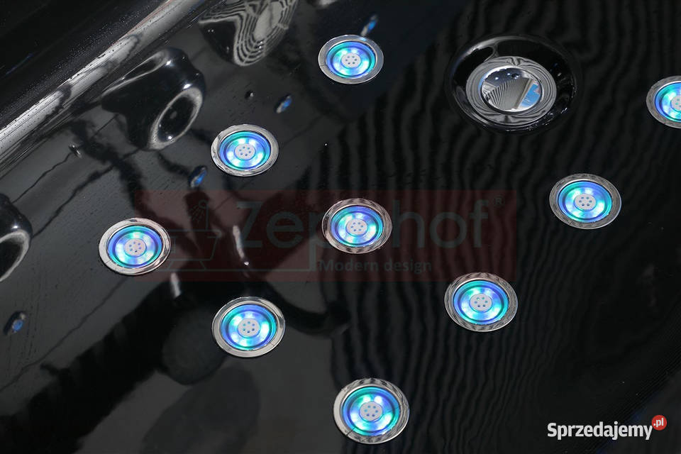 Czarna Wanna z hydromasażem EBC802 prostokątna Wanny Grabówka sprzedam