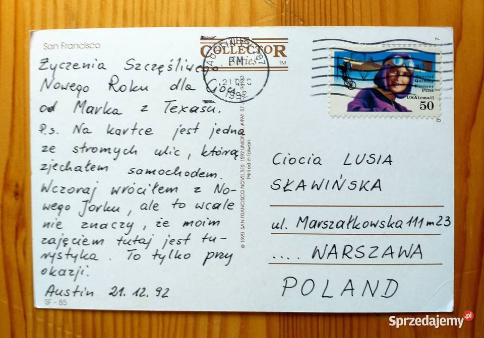 SAN FRANCISCO W KALIFORNII NAJBARDZIEJ POKRĘCONA Antyki, Sztuka, Kolekcje Piszczac