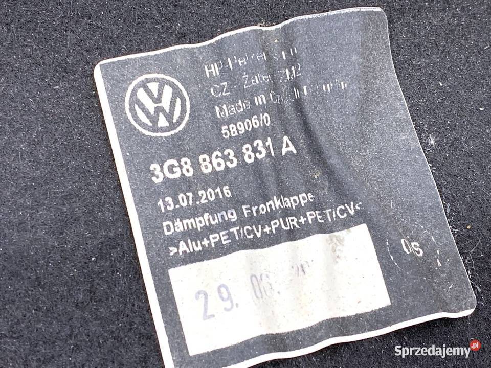 WYGŁUSZENIE MASKI VW ARTEON Hatchback 3G8863831A