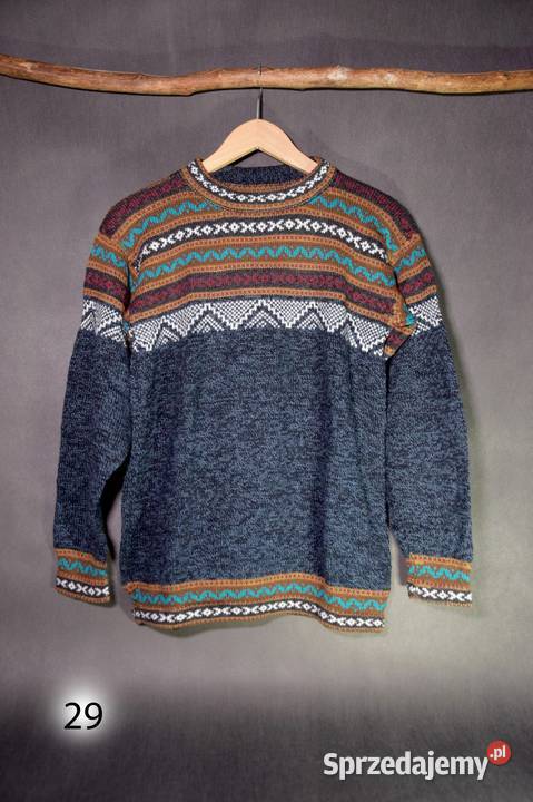 Peruwiański Artesanal Unisex Ciemnogranatowy Swetry i golfy Kudowa-Zdrój