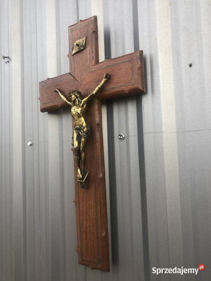 Stary Duży krzyż na ścianę 40 Łowicz sprzedam
