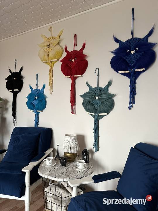Sowa Sowy sówki dekoracje makrama boho prezent Nowy Targ