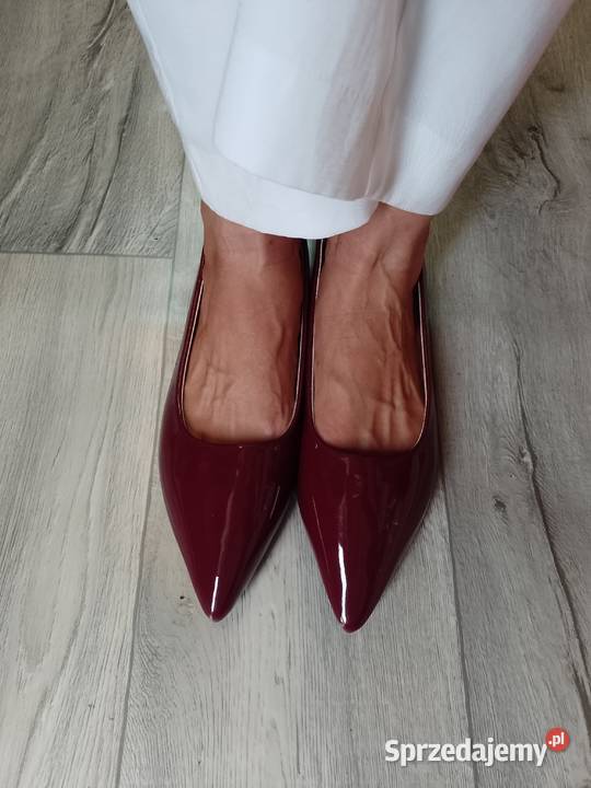 4344 Bordowe baleriny wieczorowe NOWE Kraków