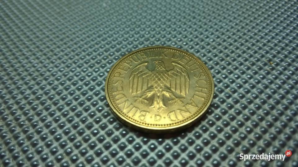 moneta Niemcy 1 marka 1992 złocona 034 mazowieckie Warszawa