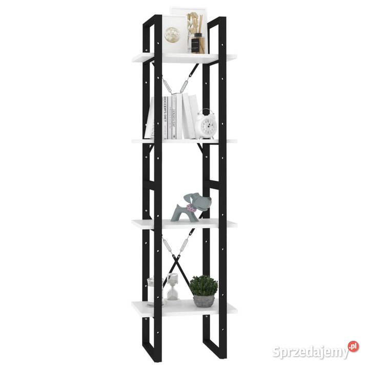 Regał na książki biały 40x30x140 materiał Warszawa