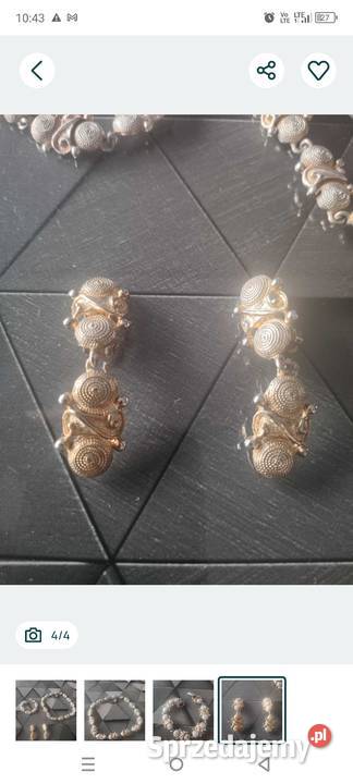 Naszyjnik komplet kolczyki branzoletka Bolesławiec