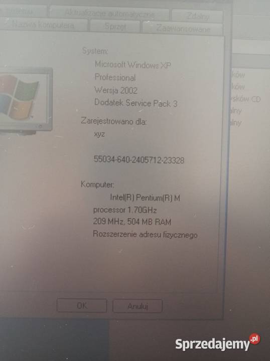 Stary laptop HP z zasilaczem