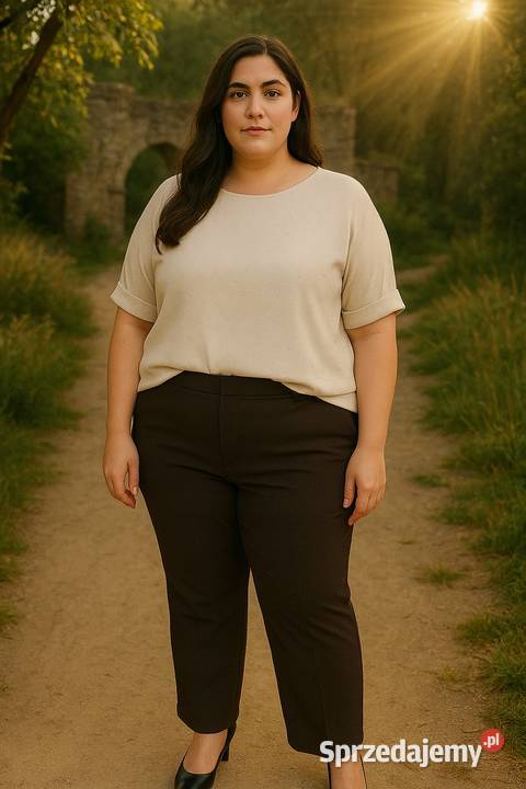 Bluzka damska z kryształkami Duże rozmiary Wieluń