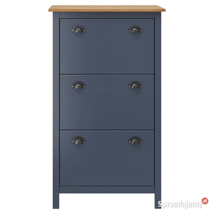 Szafka na buty Hill szara 72x35x124 lite drewno Warszawa