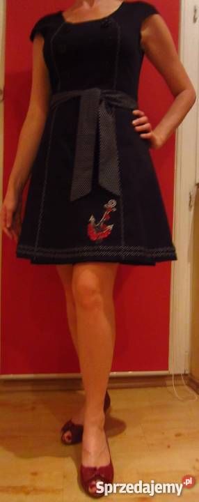 Oryginalna sukienka pinup girl z Londynu czarny