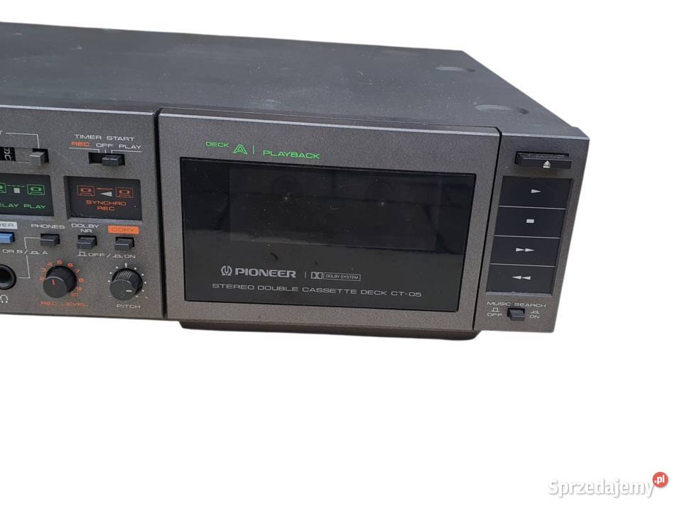 Stary Pioneer CT05 magnetofon dwukasetowy Made Cieszyn