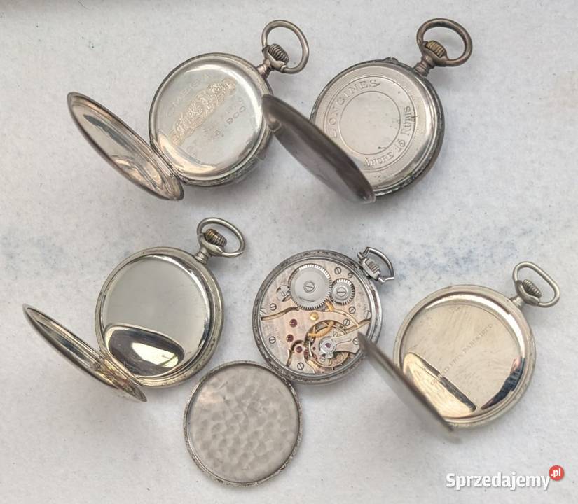 Zestaw 5 vintage zegarków kieszonkowych zenith